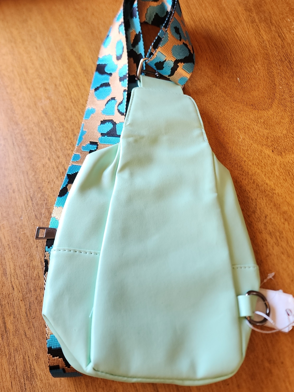 Mint Crossbody Sling Bag with Patterned Strap. NWT - Picture 10 of 10